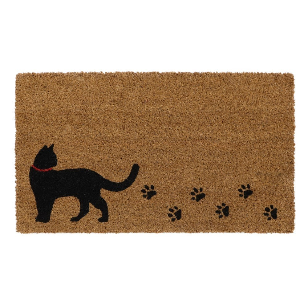 JVL Latex Coir Kitty Cat Door Mat 40 x 70cm