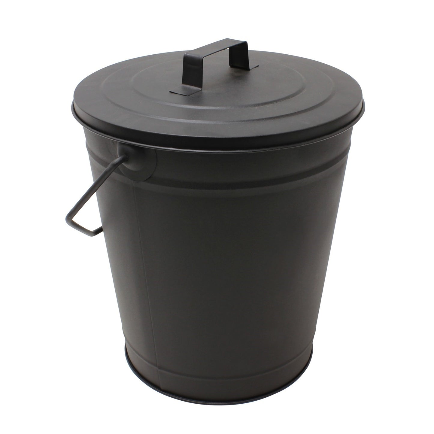 JVL Charnwood Black Coal Bucket with Lid