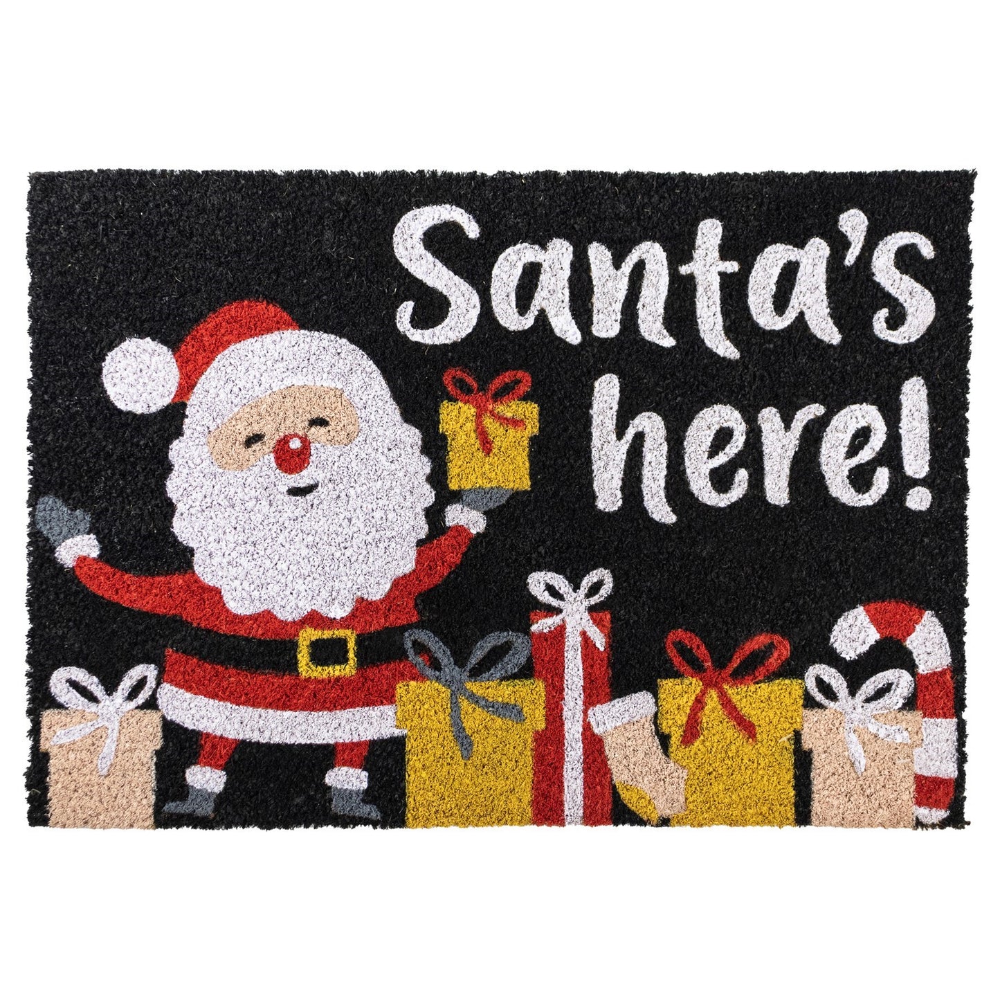 JVL Latex Christmas Coir Door Mat 40 x 58cm