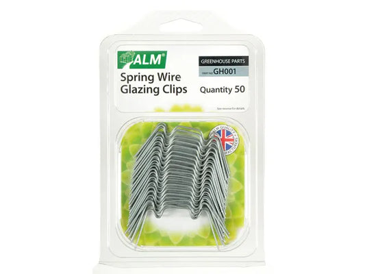 ALM GH001 W Greenhouse Glazing Clips 50 Pack