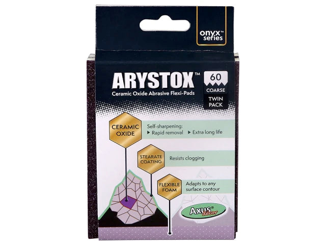 Axus Decor Ceramic Oxide Abrasive Flexi Pads 60 Grit 2 Pack