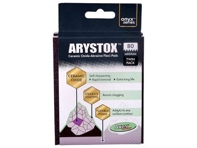 Axus Decor Ceramic Oxide Abrasive Flexi Pads 80 Grit 2 Pack