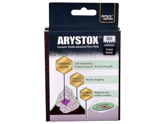 Axus Decor Ceramic Oxide Abrasive Flexi Pads 80 Grit 2 Pack