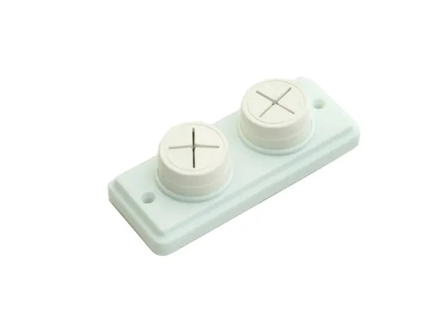 Select White Double Push In Cloth Holders