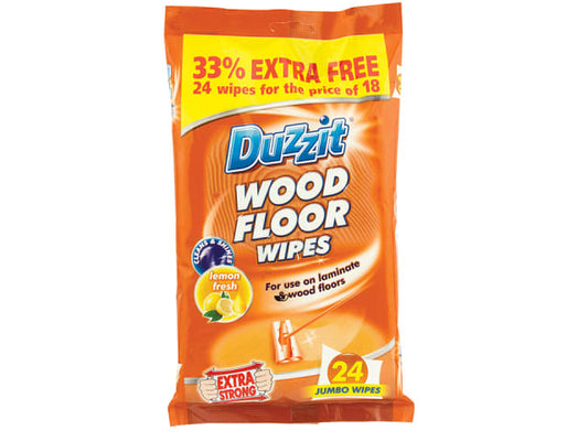 151 Duzzit Wooden Floor Wipes 24 Pack