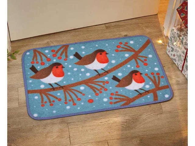 Three Kings Seasons Tweetings Robin Door Mat