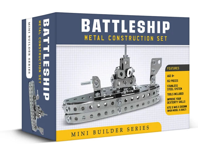 Coach House Metal Mini Construction Set Motorboat Battleship