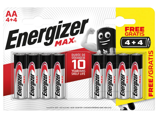 Energizer Max Alkaline AA 8 Pack