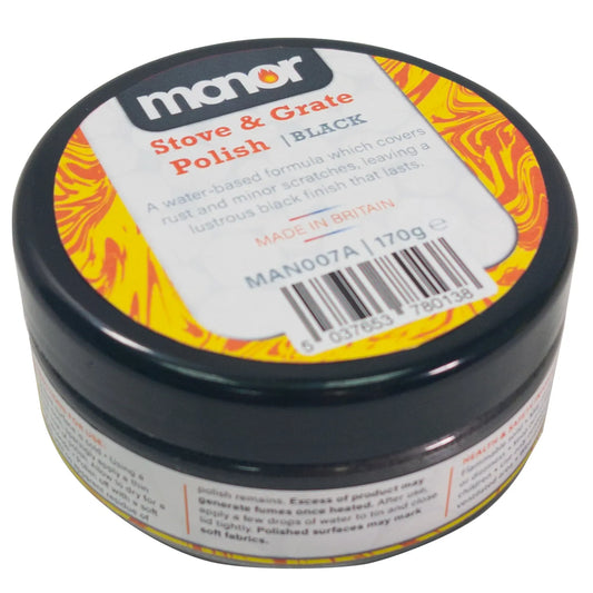 Manor Stove & Grate Polish Black 170g