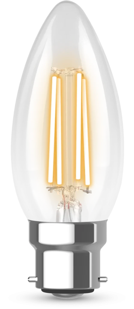 Kosnic LED Clear Filament Dimmable BC 40W Candle Cool White