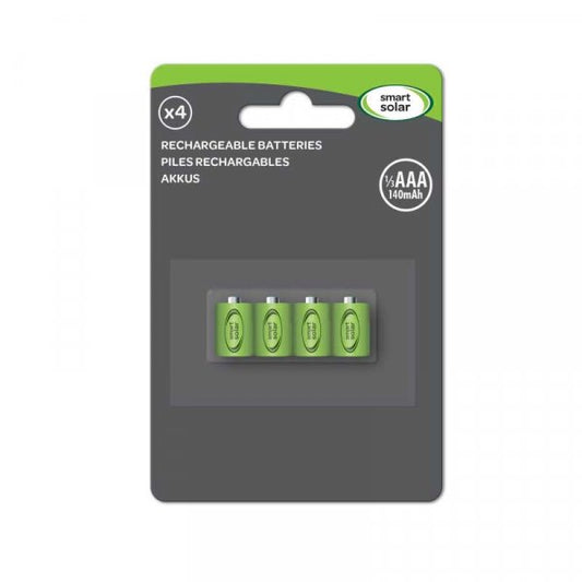 Smart Solar 1/3 AAA Rechargeable Batteries 4 Pack