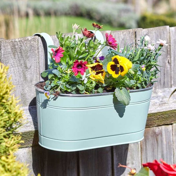 Smart Garden 12" Fence & Balcony Hanging Planter Sage