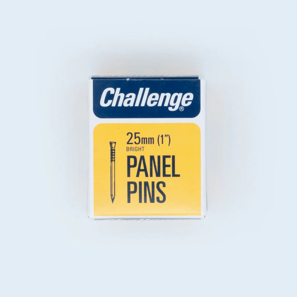 Challenge 25mm Bright Panel Pins 50g