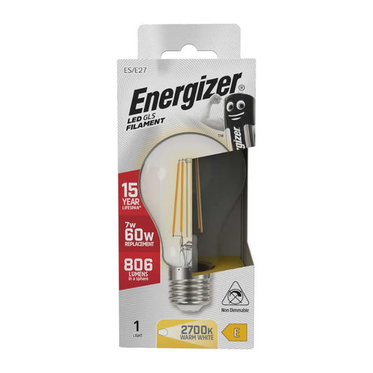 Energizer LED Clear Filament ES 60W Warm White