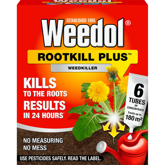 Weedol Rootkill Plus Weedkiller 6 Tubes 180m2