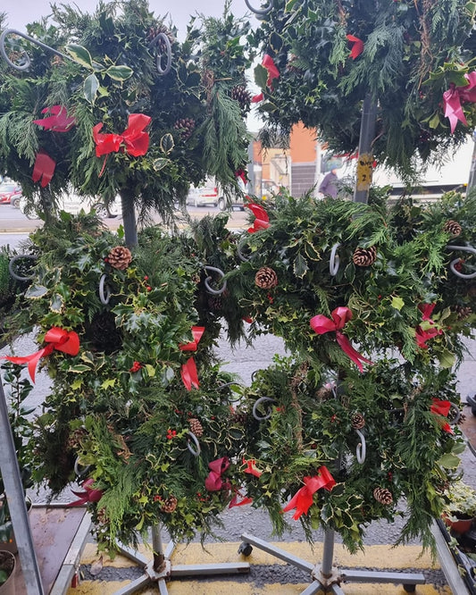 Christmas Holly Wreaths - In Store Only