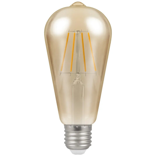 Crompton LED Filament ST64 ES Antique Bronze Large Dimmable Bulb 50W Extra Warm White