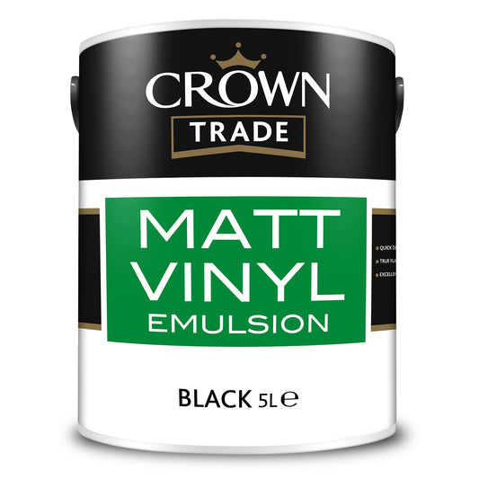 Crown Trade Matt Vinyl Emulsion Black 5L