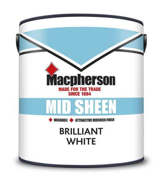 Macpherson Trade Mid Sheen Brilliant White 2.5L