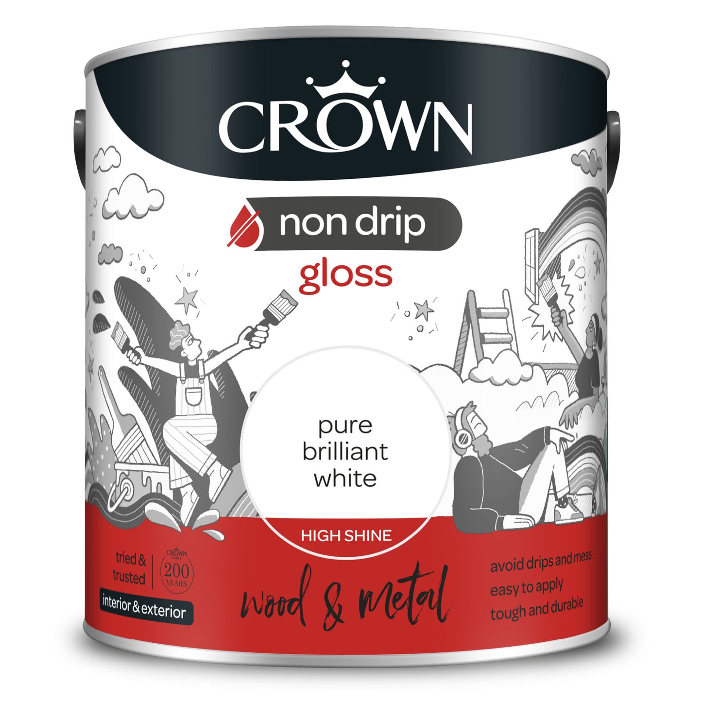 Crown Non Drip Gloss Pure Brilliant White