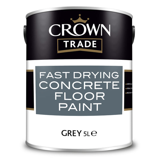 Crown Trade Fast Drying Concrete Floor Paint Grey 5L