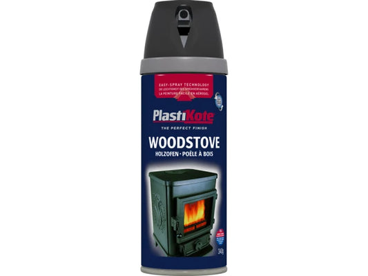 PlastiKote Woodstove Heat Resistant Matt Black Spray Paint