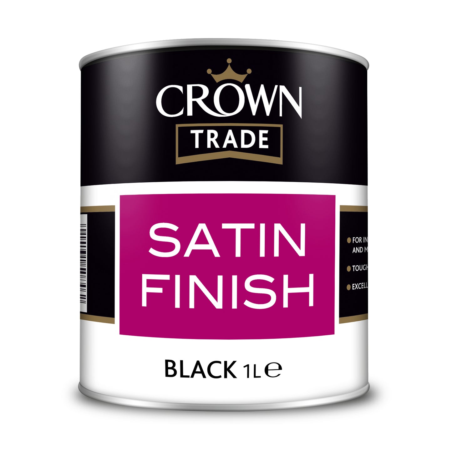 Crown Trade Satin Finish Black 1L