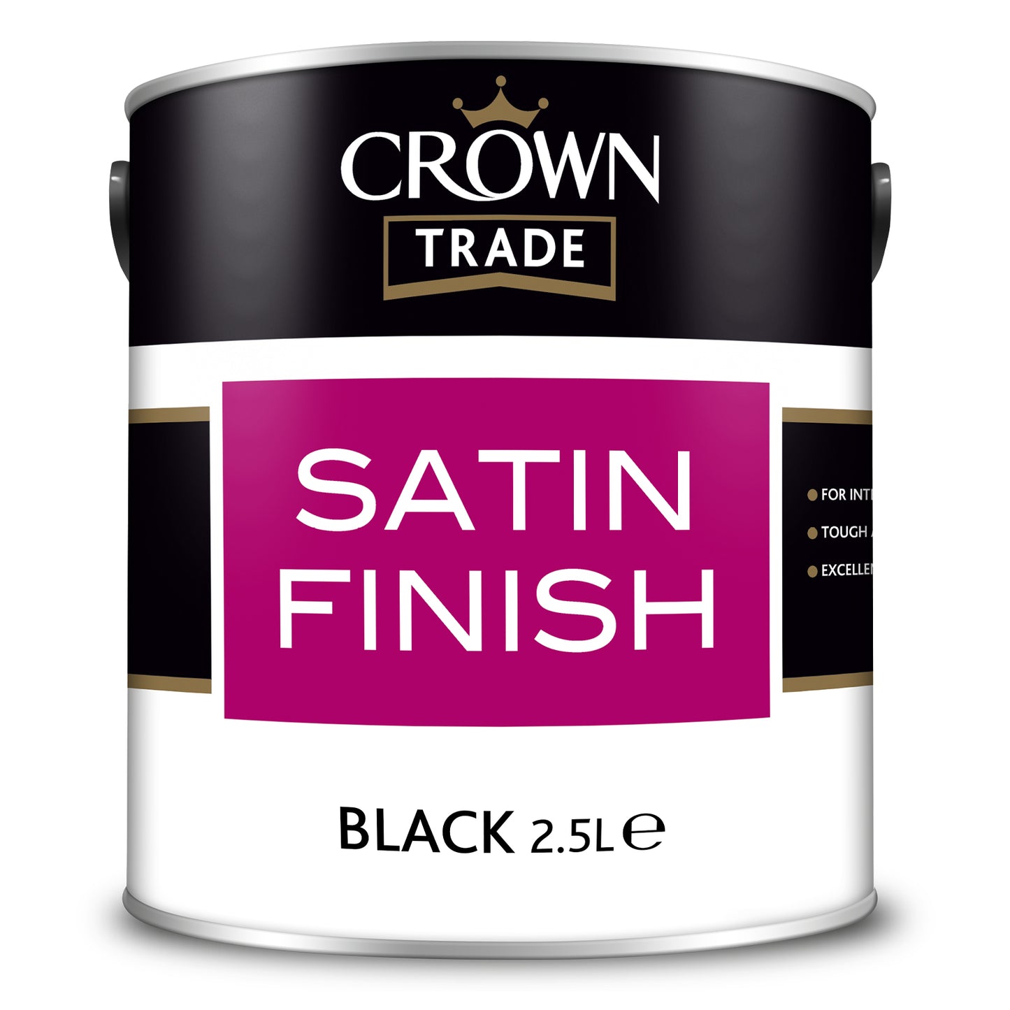 Crown Trade Satin Finish Black 2.5L