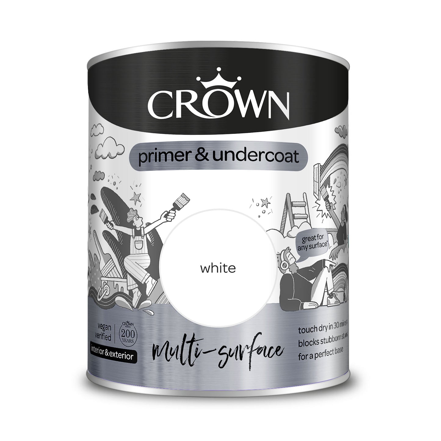 Crown Quick Dry Multi-Surface Primer & Undercoat White