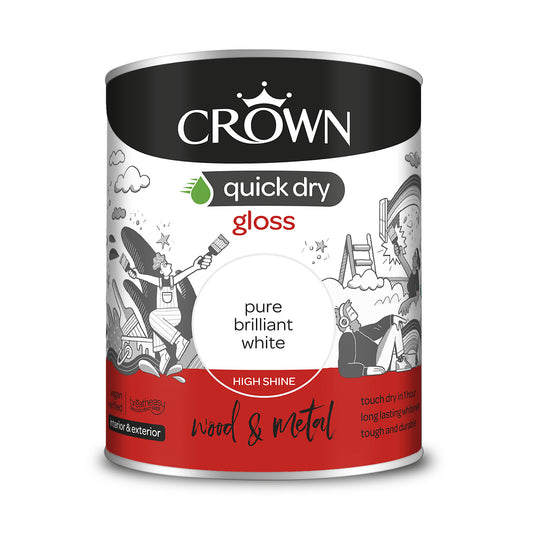 Crown Quick Dry Gloss Brilliant White