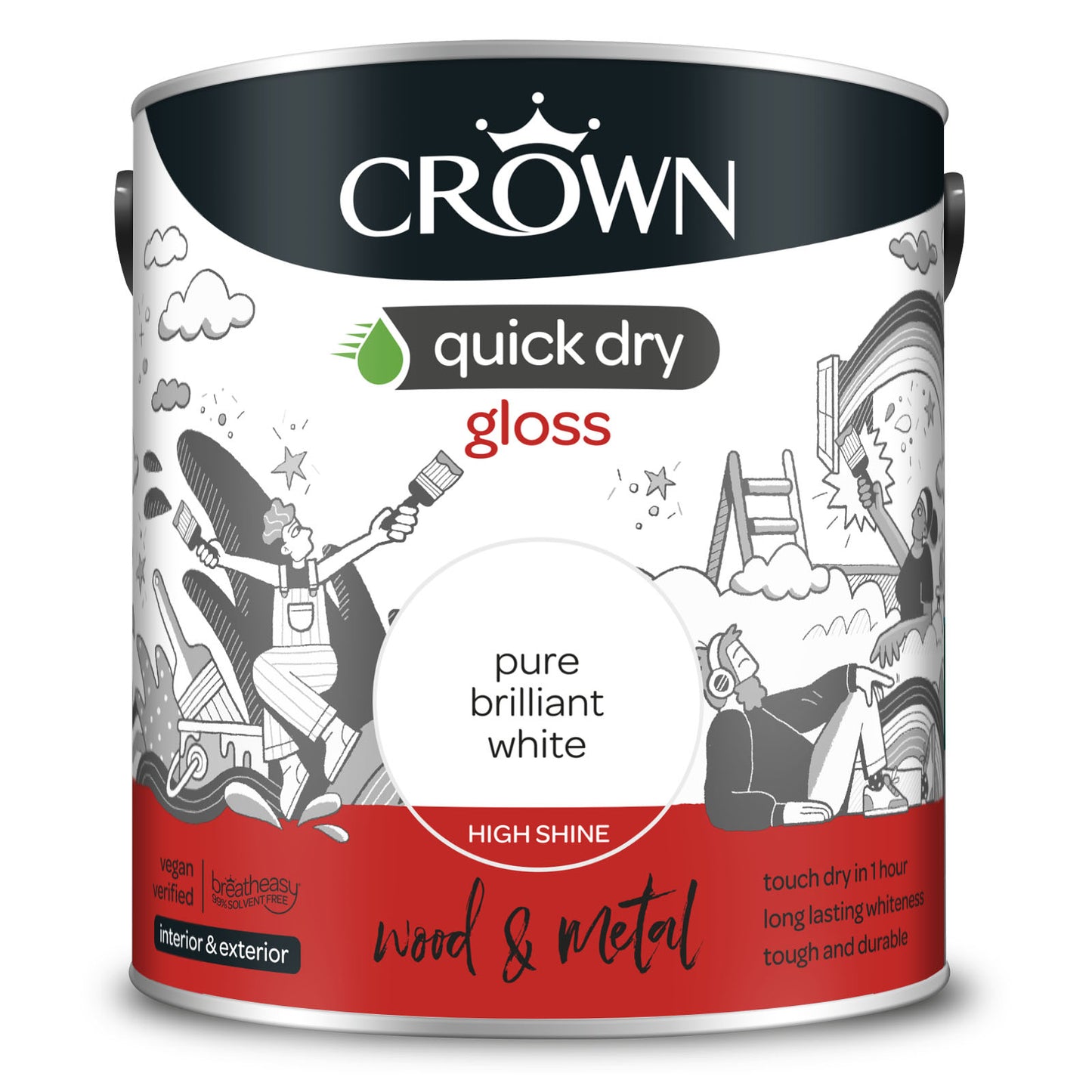 Crown Quick Dry Gloss Brilliant White