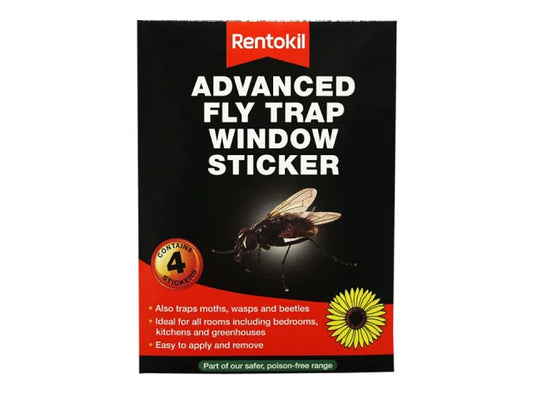 Rentokil Advanced Fly Trap Window Sticker 4 Pack