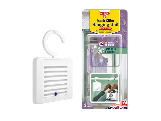 Zero In ZER432 Clothes Moth Killer Hanging Unit Twin Pack