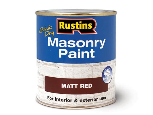 Rustins Matt Red Masonry Paint 500ml