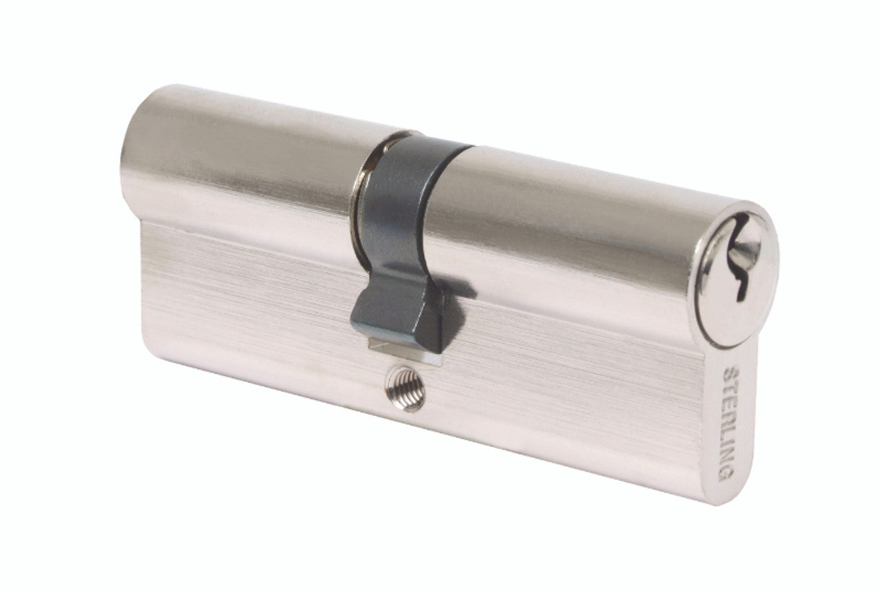 Sterling Euro Profile Cylinder Lock 30 x 30 Satin Nickel