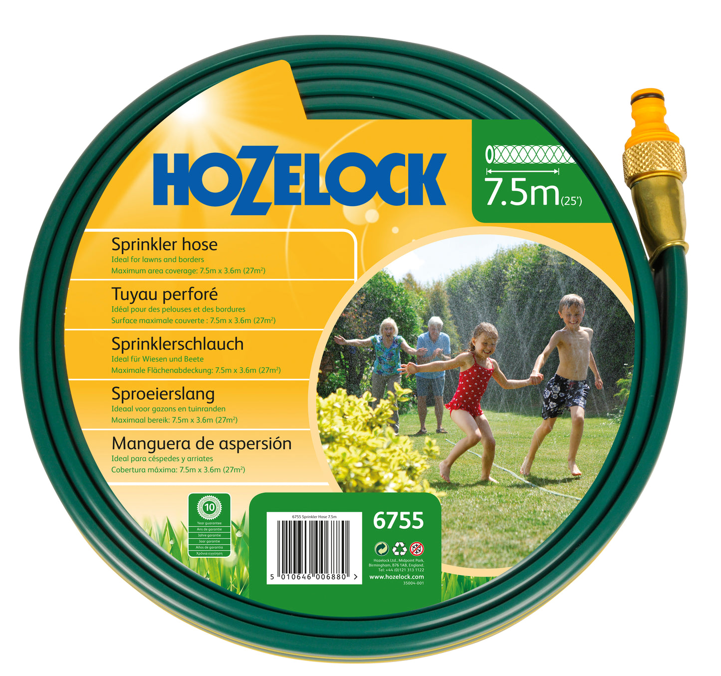 Hozelock 6755 Sprinkler Hose 7.5m