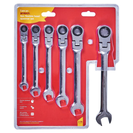 Amtech 6 Piece Flexible Gear Spanner Set