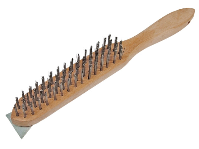 Hamilton 4 Row Wire Scratch Brush with Scraper