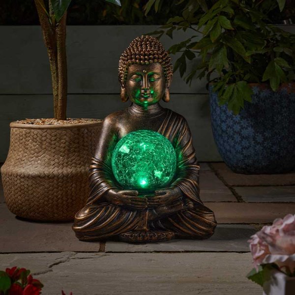 Smart Garden Solar Gazing Buddha