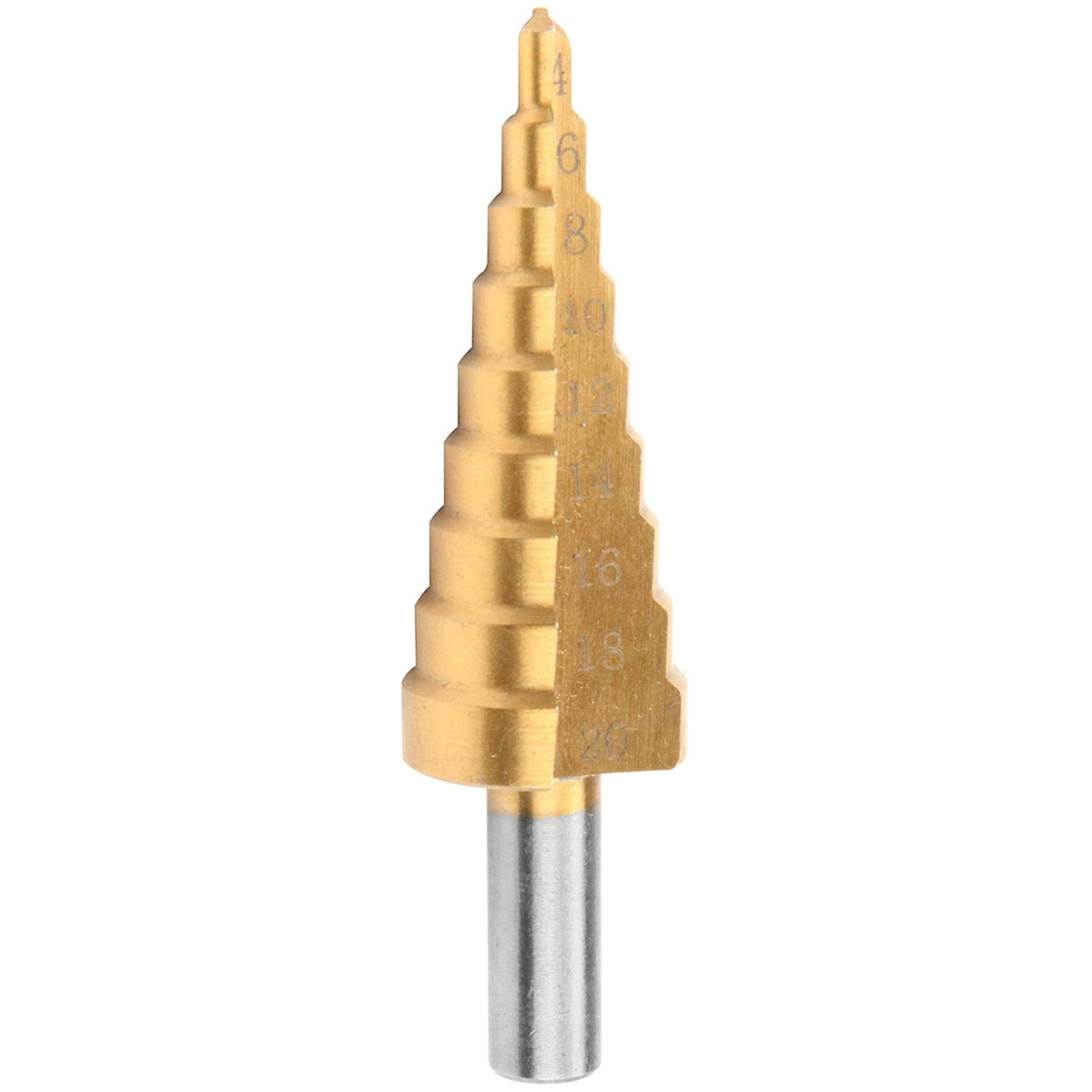 Tolsen 75872 Titanium Coated Step Drill Bit 4-20mm