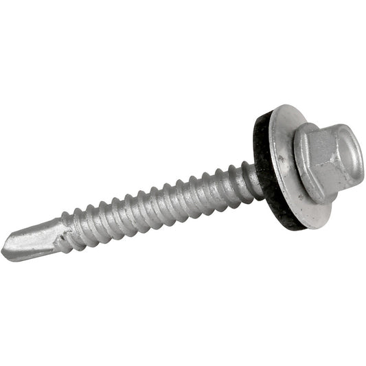 Forgefix 5.5 x 25mm Light Section Steel Hex Head Self Drilling Screws with Washer 100 Pack