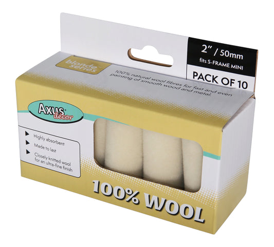 Axus Decor 100% Wool 2" Roller Sleeves 10 Pack