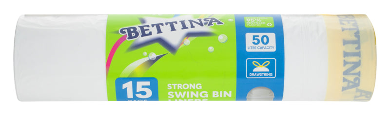 Bettina Strong Swing Bin Liners 50L 15 Pack