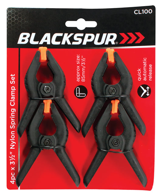 Blackspur CL100 Spring Clamp Set 4 Pack