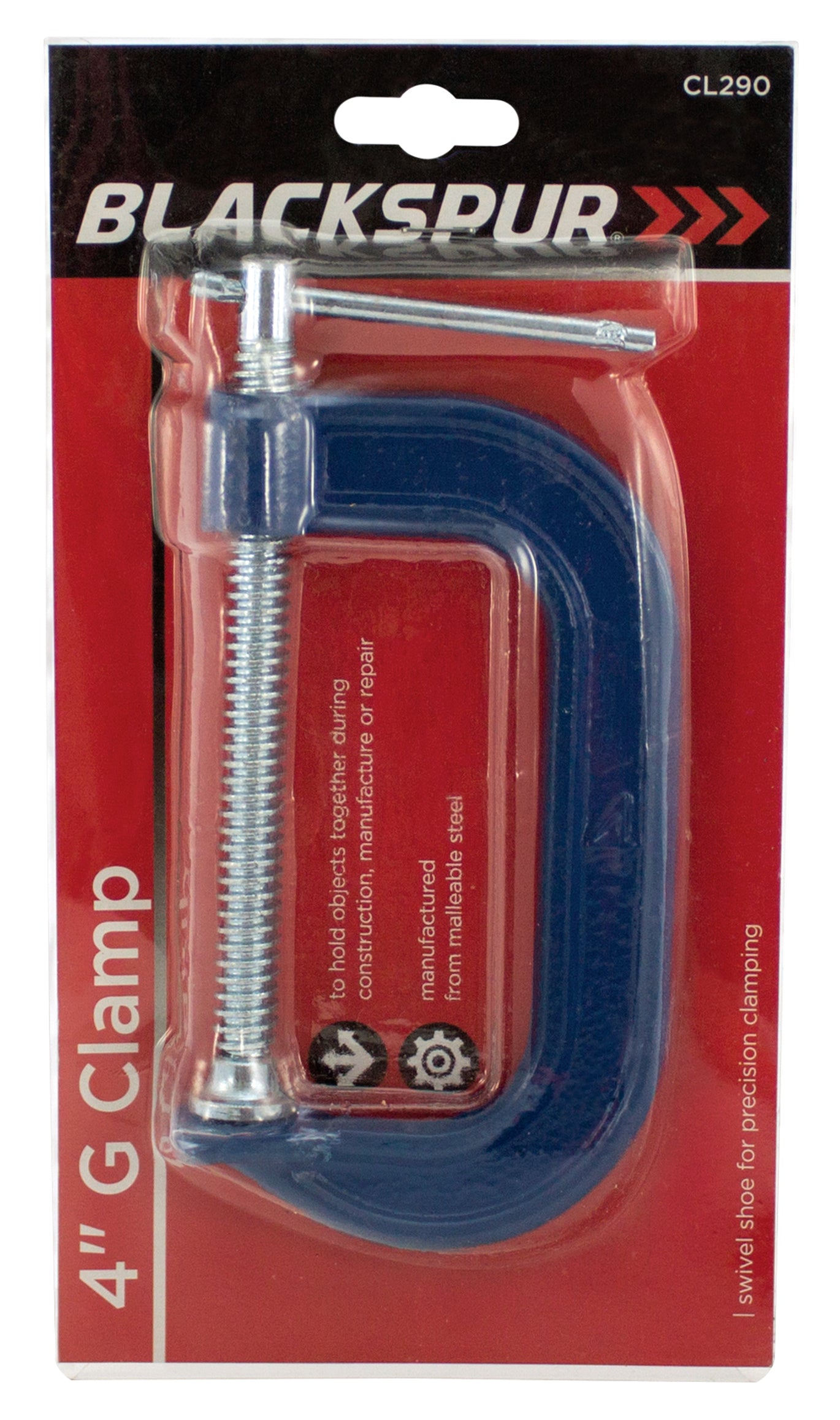 Blackspur CL290 4” G Clamp