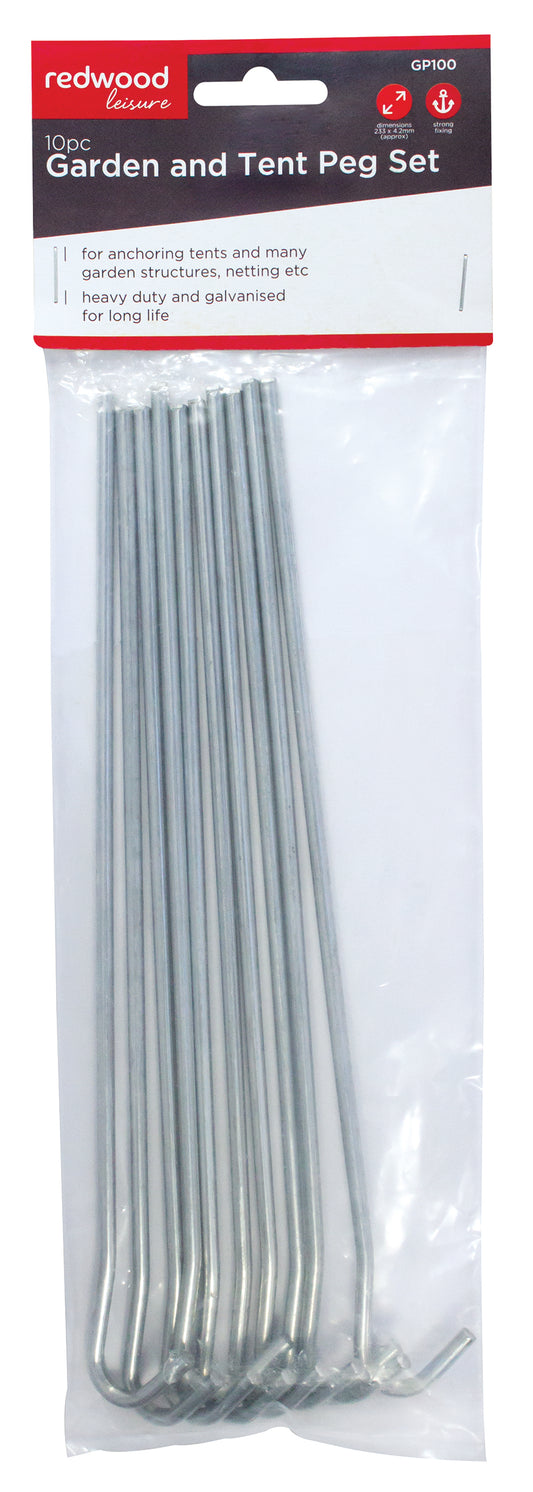 Redwood Garden & Tent Pegs 4.2 x 233mm 10 Pack