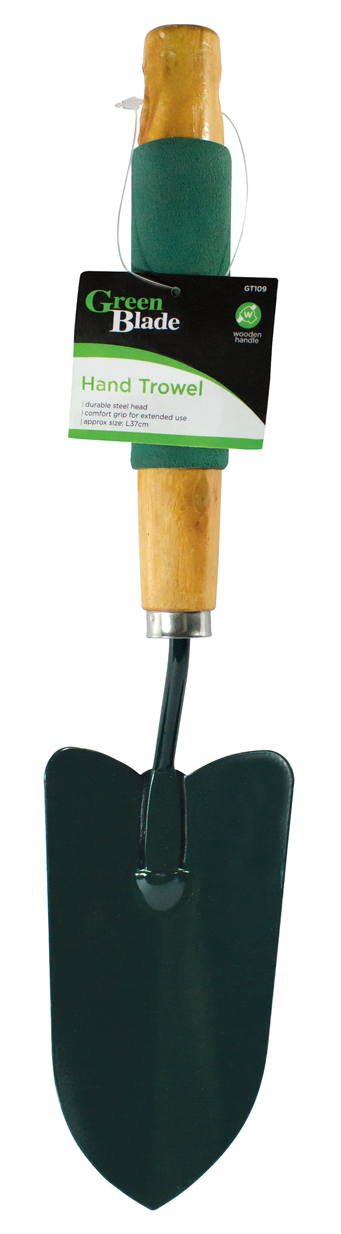 Green Blade Hand Trowel with Cushion Grip Handle