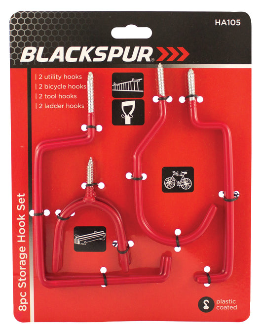 Blackspur HA105 8 Piece Storage Hook Set