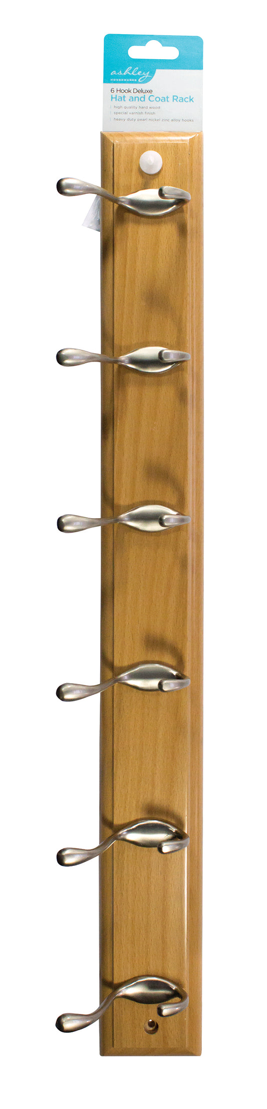 Ashley 6 Hook Deluxe Hat & Coat Rack