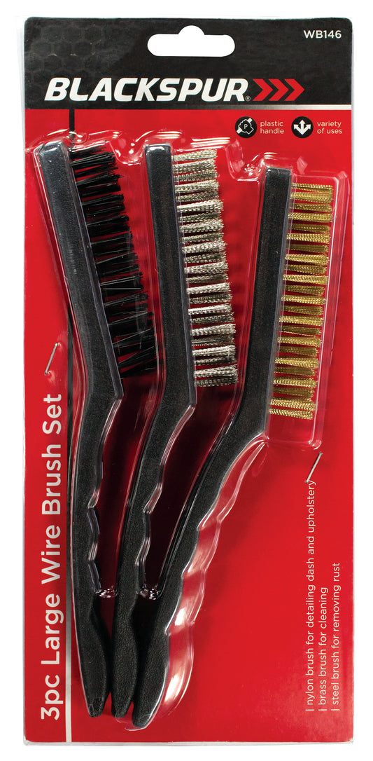 Blackspur 3 Piece Wire Brush Set